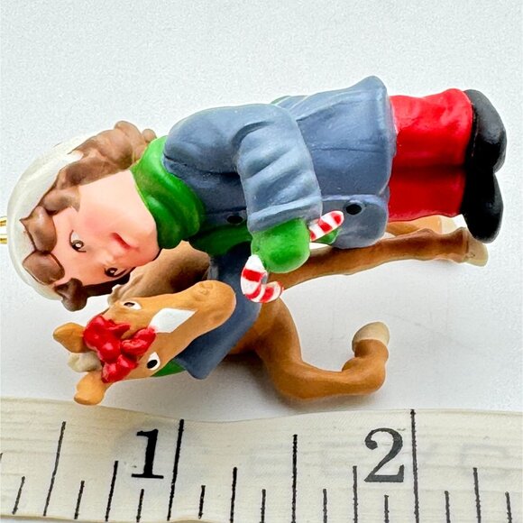 Hallmark 1991 Keepsake Ornament "Sweet Talk" Girl With Pony Handcrafted - Picture 6 of 11
